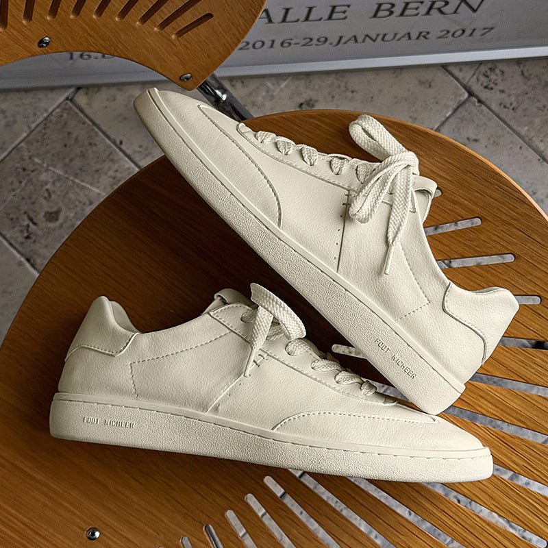 Men's Fashionable White Soft Surface Breathable Summer Sneakers