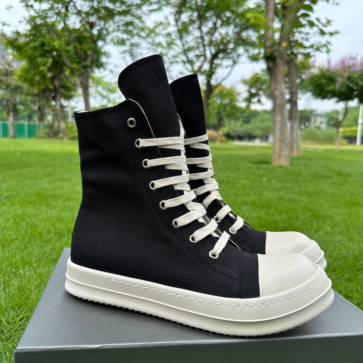 Men's Fashion Plus Size Thick-soled Black Couple Men's Board Shoes