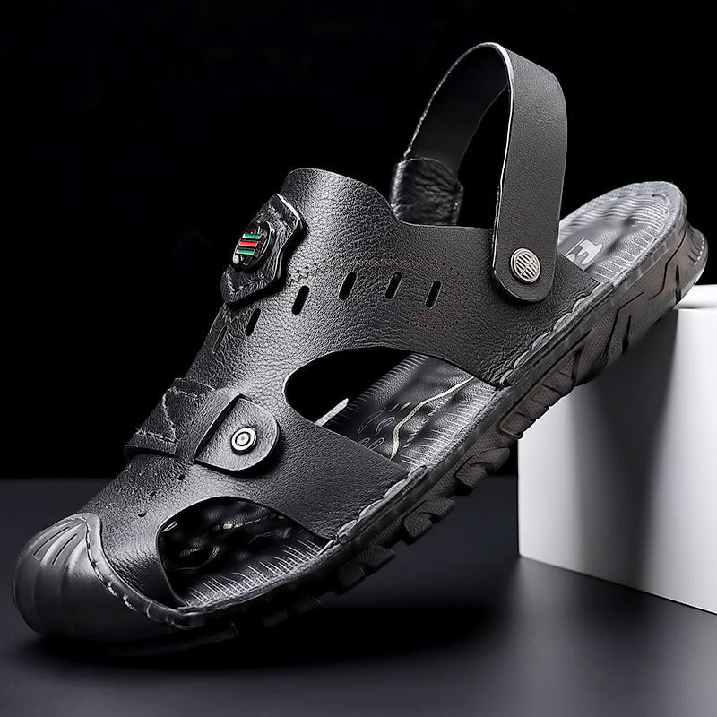 Men's Summer Pump Beach Genuine Two-way Driving Sandals