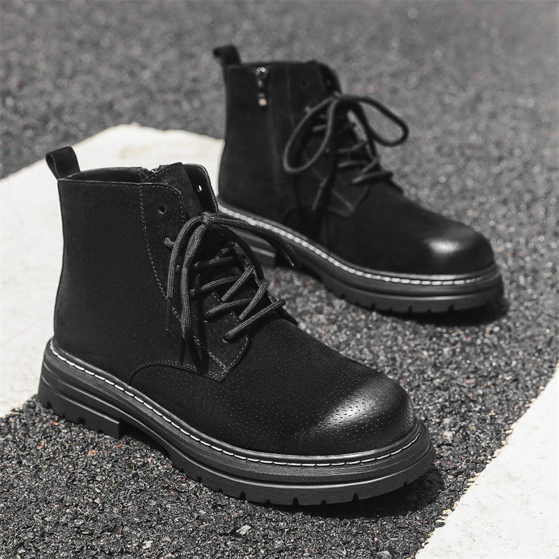 Women's & Men's Martin Summer British Retro Ankle Zip Boots