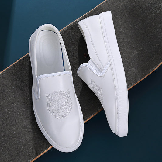 Men's Bottom Surface Cowhide Easy Wear Korean Style Loafers