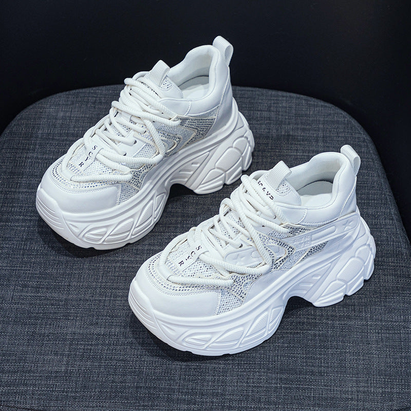 Women's Platform Dad Spring Versatile Special Fabric Casual Shoes