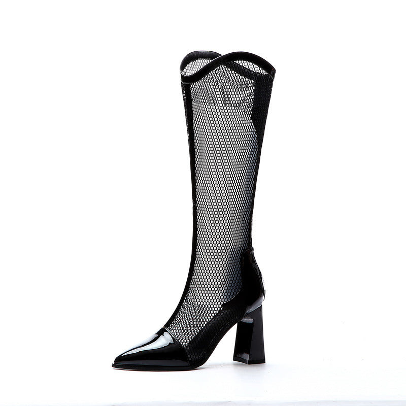 Women's High Summer Breathable Mesh Hollow Slim Heels
