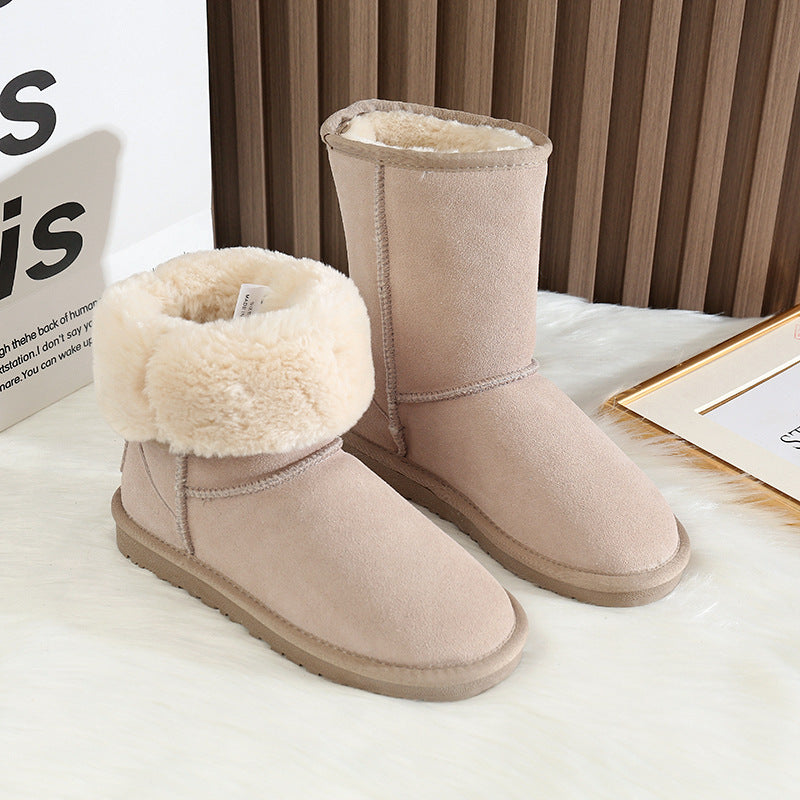 Women's Wedding Winter Thickened Fleece-lined Life Insulated Snow Boots