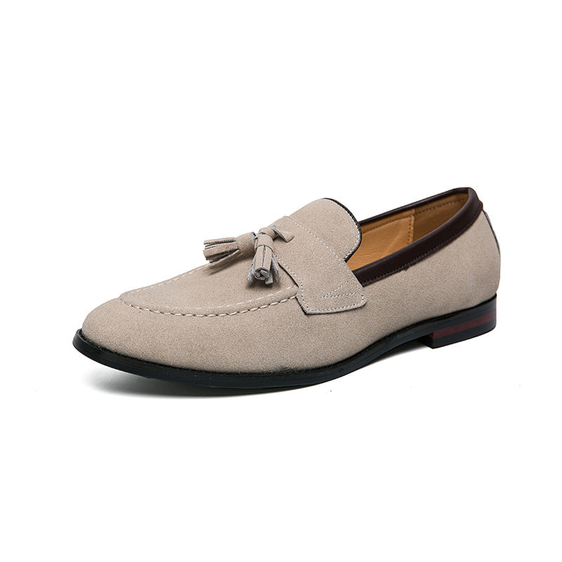 Men's Matte Slip-on Lofter Business Club Hairdresser Leather Shoes