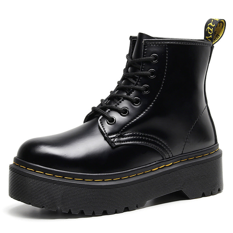 Women's Thick-soled British Martin Genuine Short Platform Boots