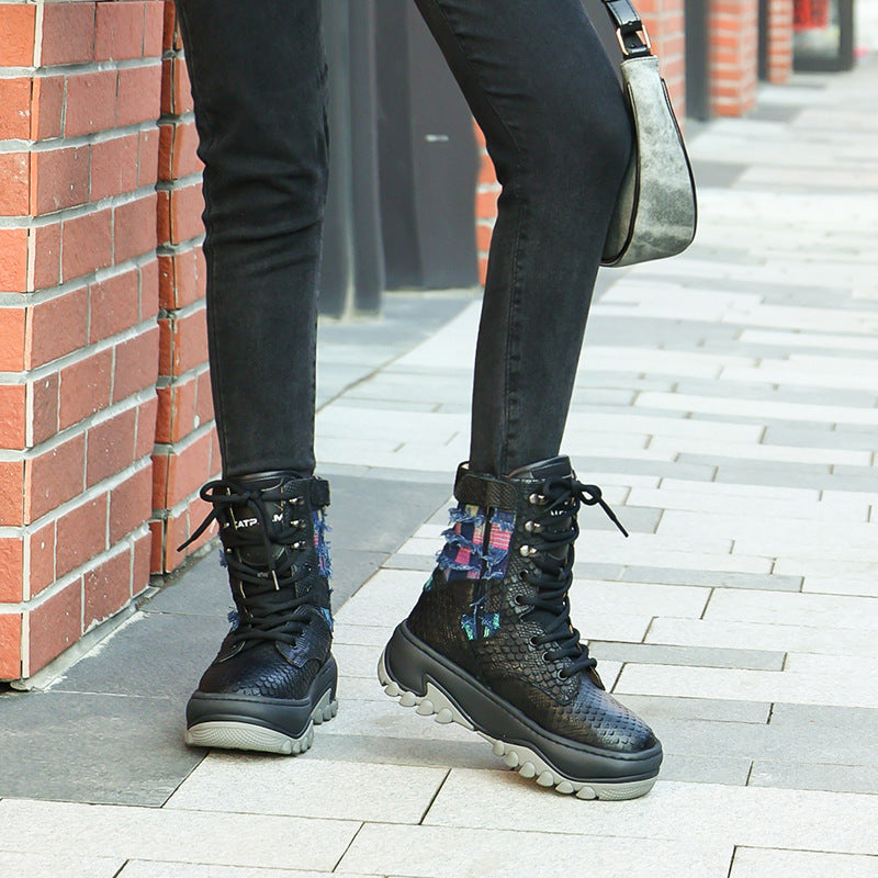 Women's Integrated Fleece-lined Thick Waterproof Northeast Outdoor Snow Boots