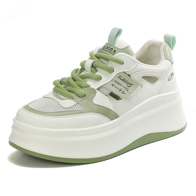 Women's Hollowed Summer Small Breathable Hidden White Casual Shoes