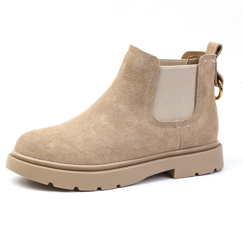 Women's Short Martin British Style Mid Flat Boots
