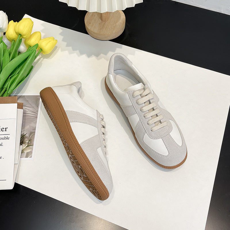 Women's Retro Genuine White German Training Low Sneakers