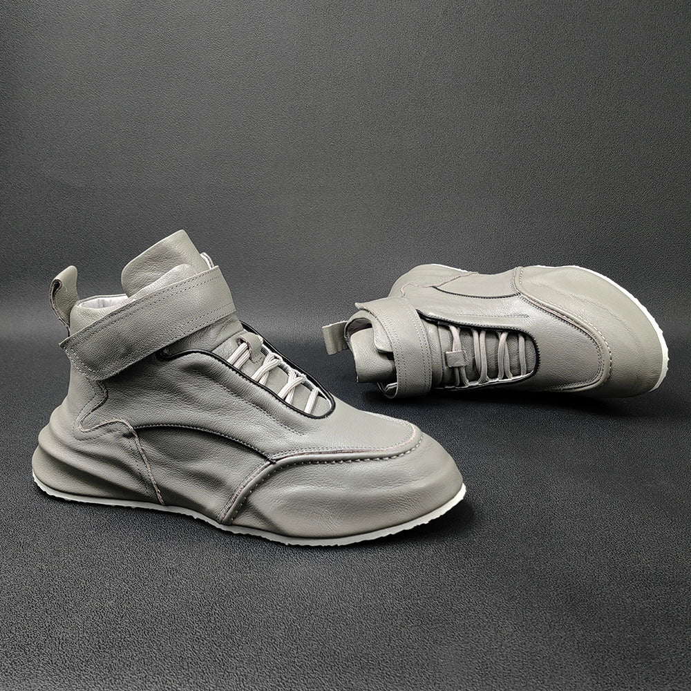 Men's First Layer Cowhide Dad Fashionable Covered Sneakers