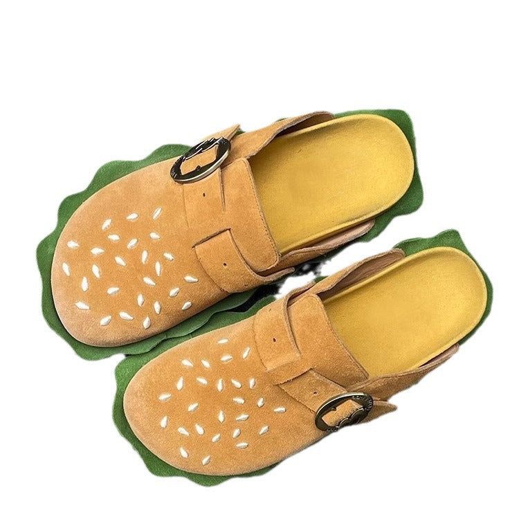 Women's Standard Edition Hamburger Summer Outer Wear Thick Bottom Sandals