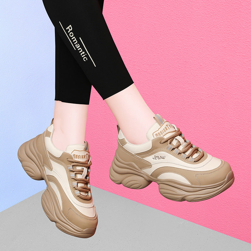 Women's Dad Thick Bottom Height Increasing Insole Women's Casual Shoes