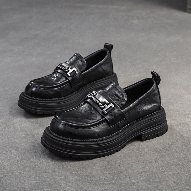 Women's Thick-soled Hand Grip Pattern Pumps Fashion Loafers