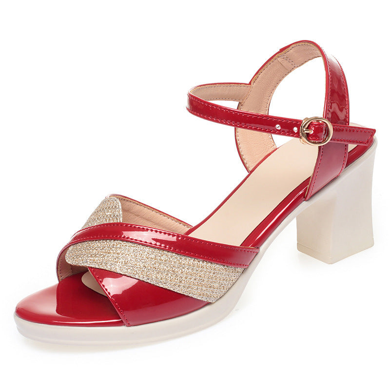 Women's Summer Soft Bottom Plus Size High Waterproof Heels