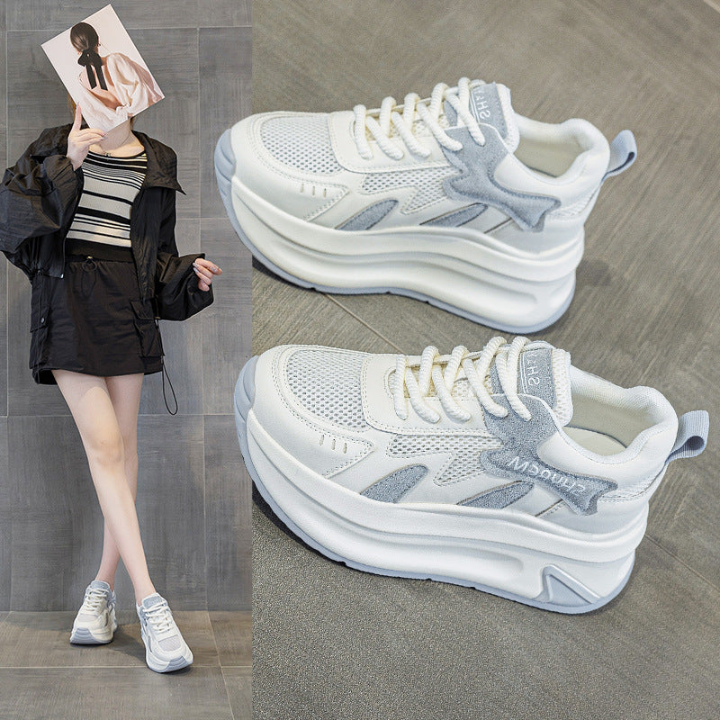 Women's Platform Mesh Stylish Height Increasing Daddy Women's Casual Shoes