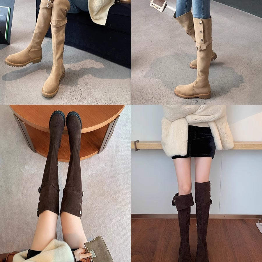 The Knee Knight Thick Bottom Fleece-lined Boots