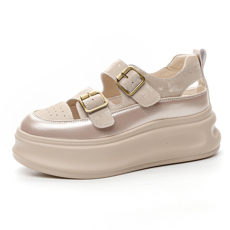 Women's Cap Velcro Summer Wear Fashion High Sandals