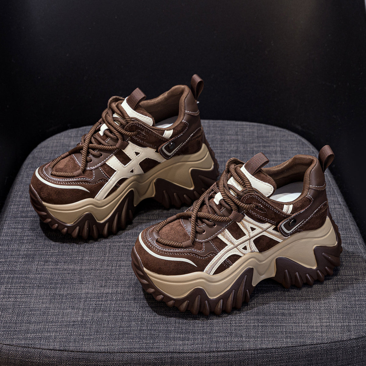 Women's Small Thick Bottom Heightened Daddy Fashion Korean Warm Women's Casual Shoes