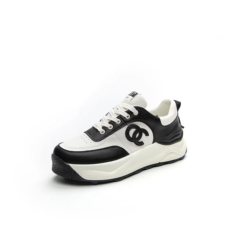 Argan Summer Autumn Authentic Clunky Platform White Height Increasing Sneakers