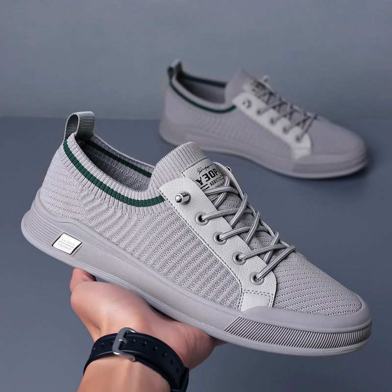 Men's Bottom Breathable Mesh Surface Flying Woven Sneakers