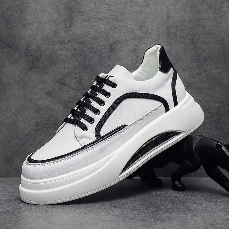 Men's Autumn Invisible Elevated Shock Absorbing Air Cushion Skateboard Sneakers