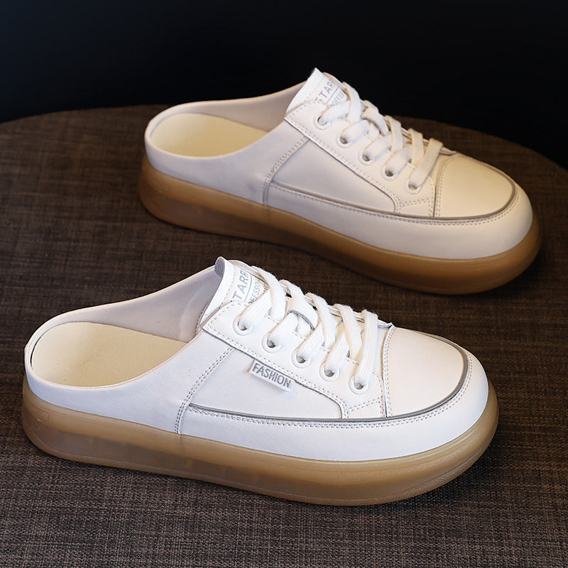Women's Outerwear Summer Semi Slip-on White Tied Casual Shoes