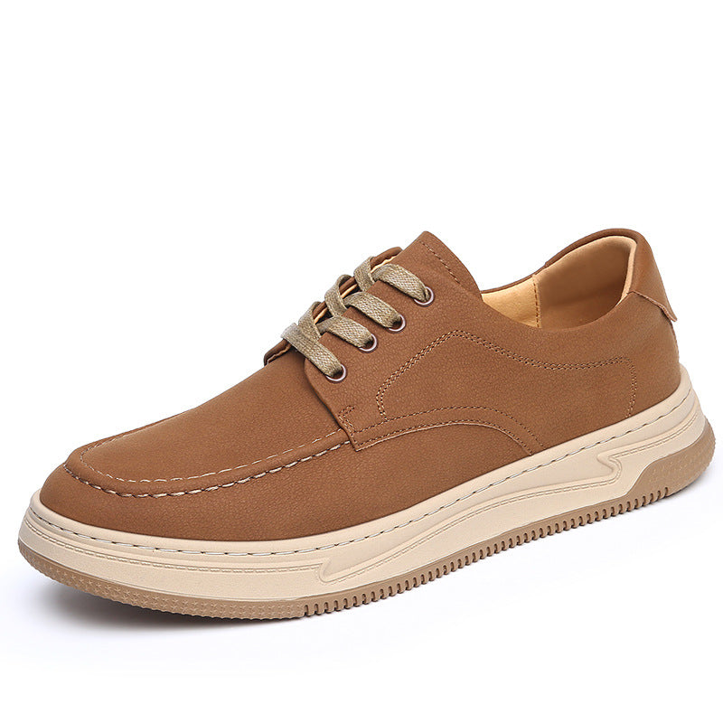 Men's Autumn Comfortable Breathable Versatile Genuine England Style Fashion Vintage Men's Casual Leather Shoes