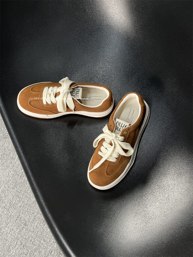 Women's Genuine Retro Dirty Thick-soled Sports White Casual Shoes