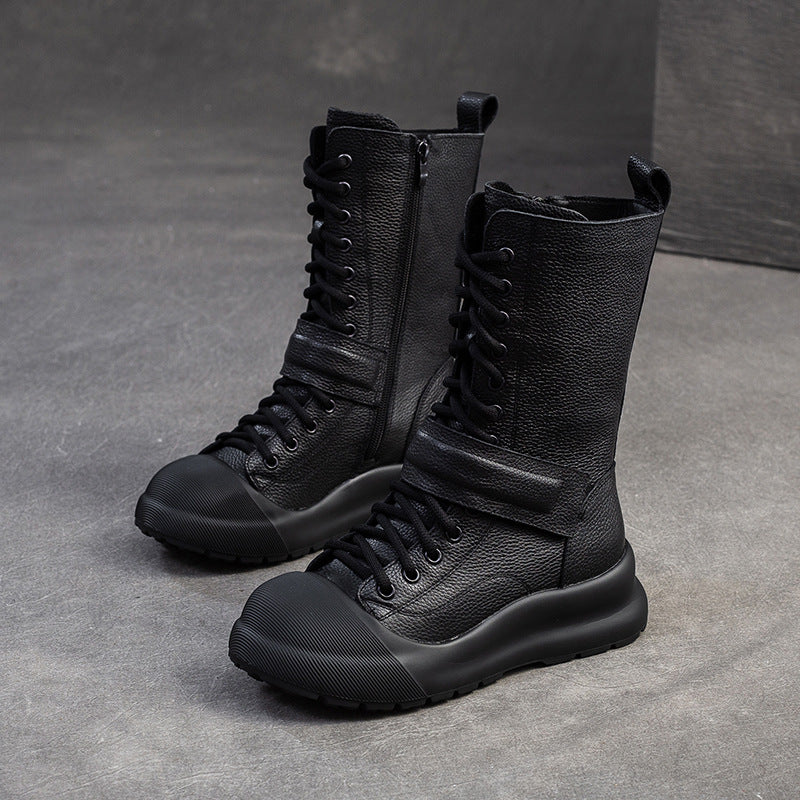 Women's Shu Dong Retro Minority Martin Top Boots