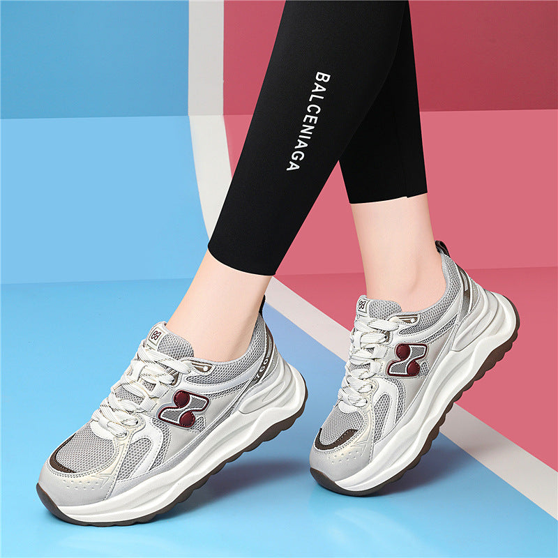 Women's Broken Size Style Spring Platform Dad Leisure Climbing Sneakers