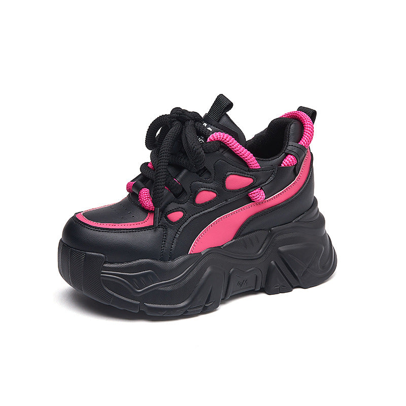 Women's Dad Height Increasing Insole Genuine Thick Sneakers