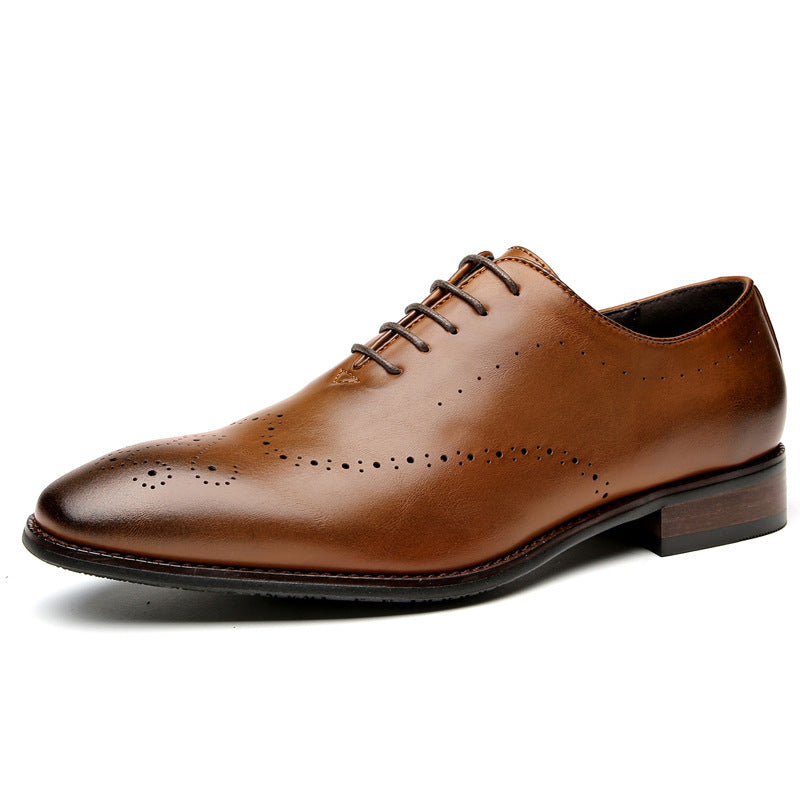 Men's Formal Wear Business Oxford Pumps Hand-rub Leather Shoes