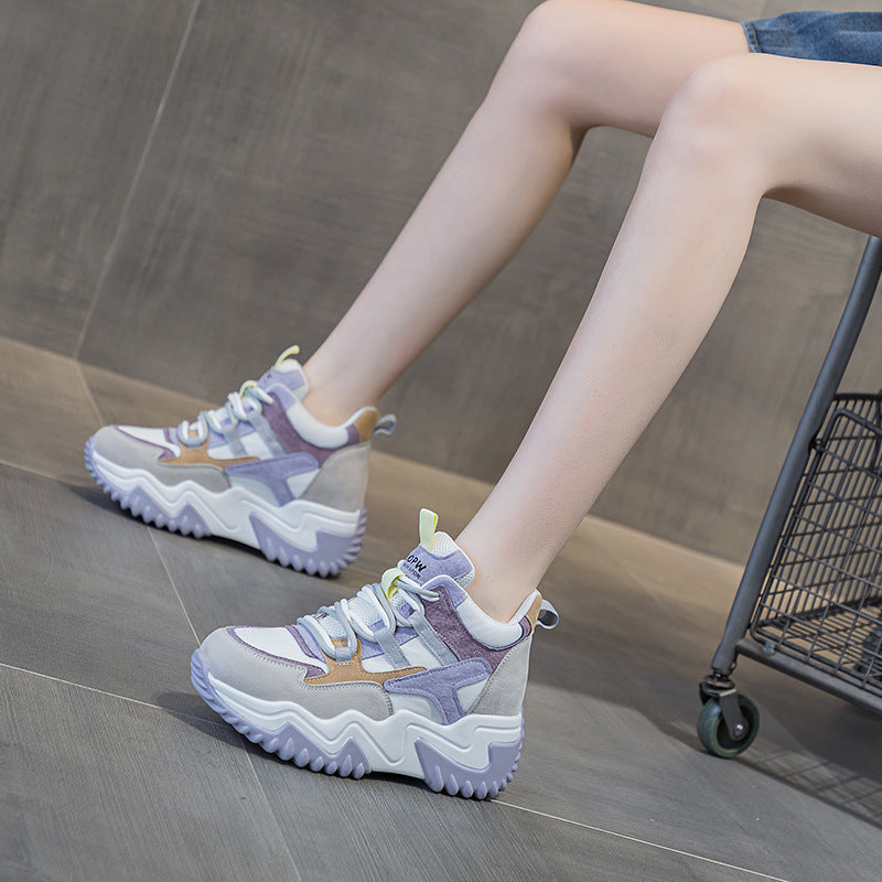 Women's Matte Height Increasing Insole Dad Autumn Platform Versatile Fashion Women's Shoes