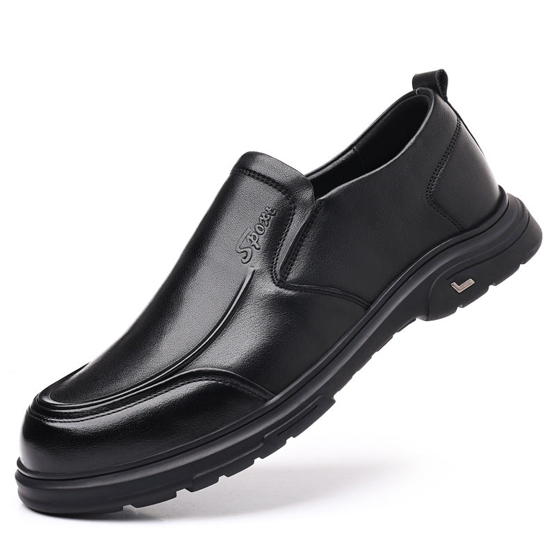 Men's Spring Genuine Soft Bottom Business Leather Shoes