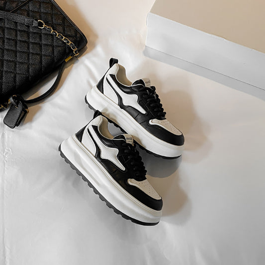 Women's Platform White Spring Round Head Leisure Casual Shoes