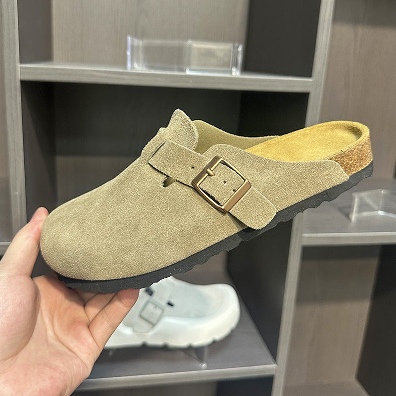Women's & Men's Genuine Fishing Outer Wear Cork Half Slippers