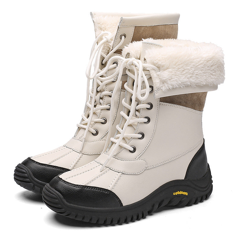 Women's Winter Outdoor Fleece-lined Warm Trendy Snow Boots