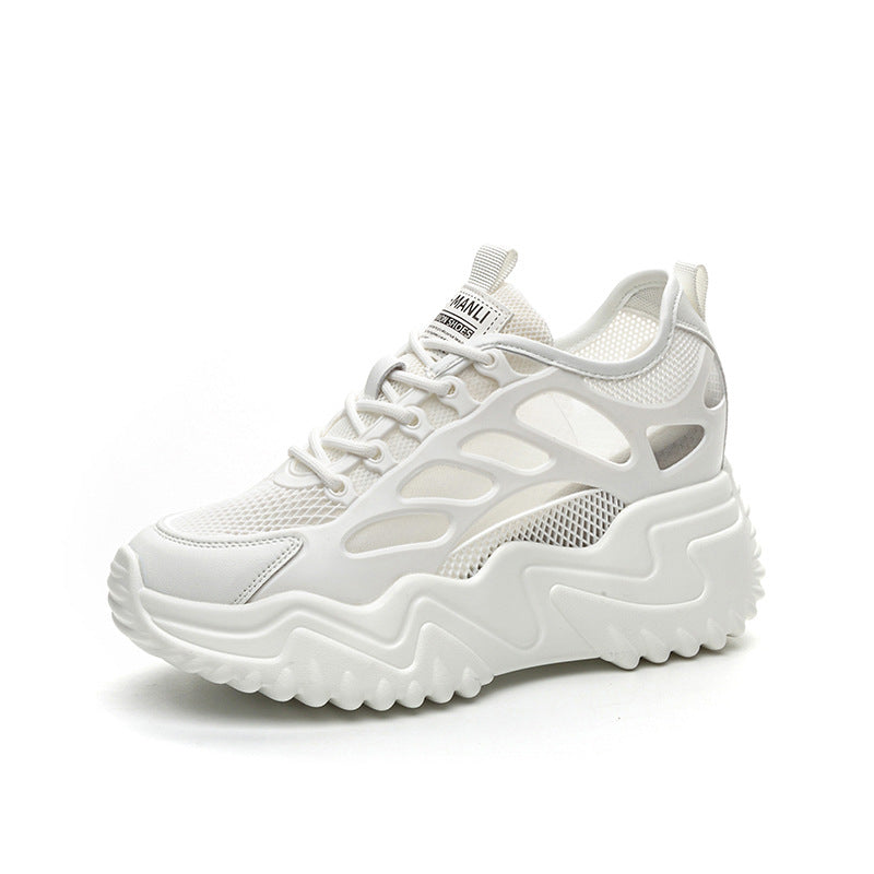 Women's Breathable Mesh Surface Dad Lightweight Platform Small Women's Sports Shoes