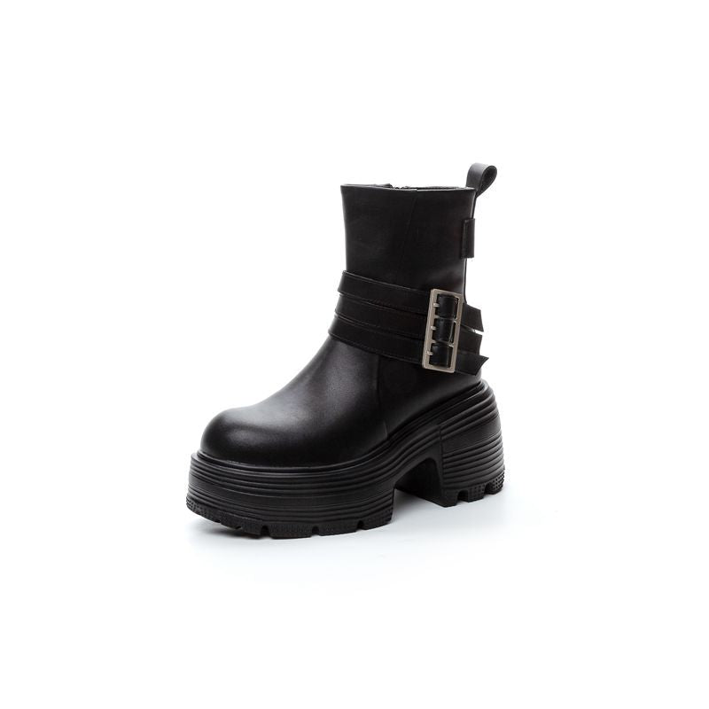 Muffin Thick Bottom Thin Slim Fit Heels