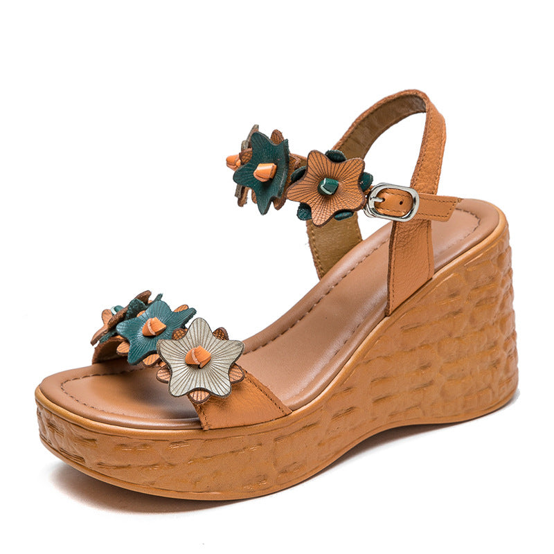 Women's Style Wedge Buckle Height Increasing With Heels