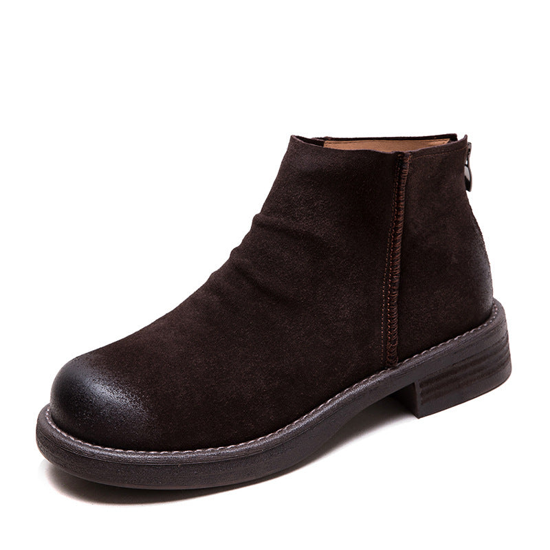 Women's Matte Chelsea Simple Commute Short Fashion Boots