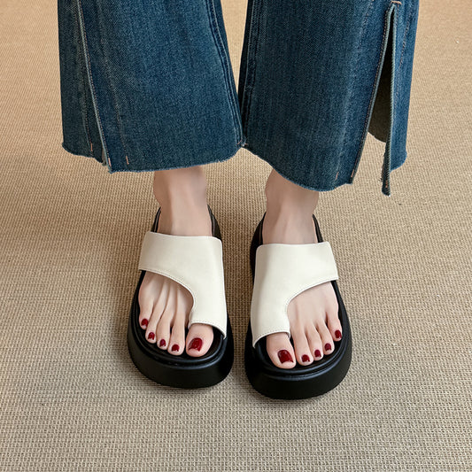 Women's Toe Ring Summer Wear Authentic Comfortable Soft Platform Slippers
