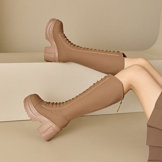 Women's Thick Bottom Skinny High Long Tube Height Boots