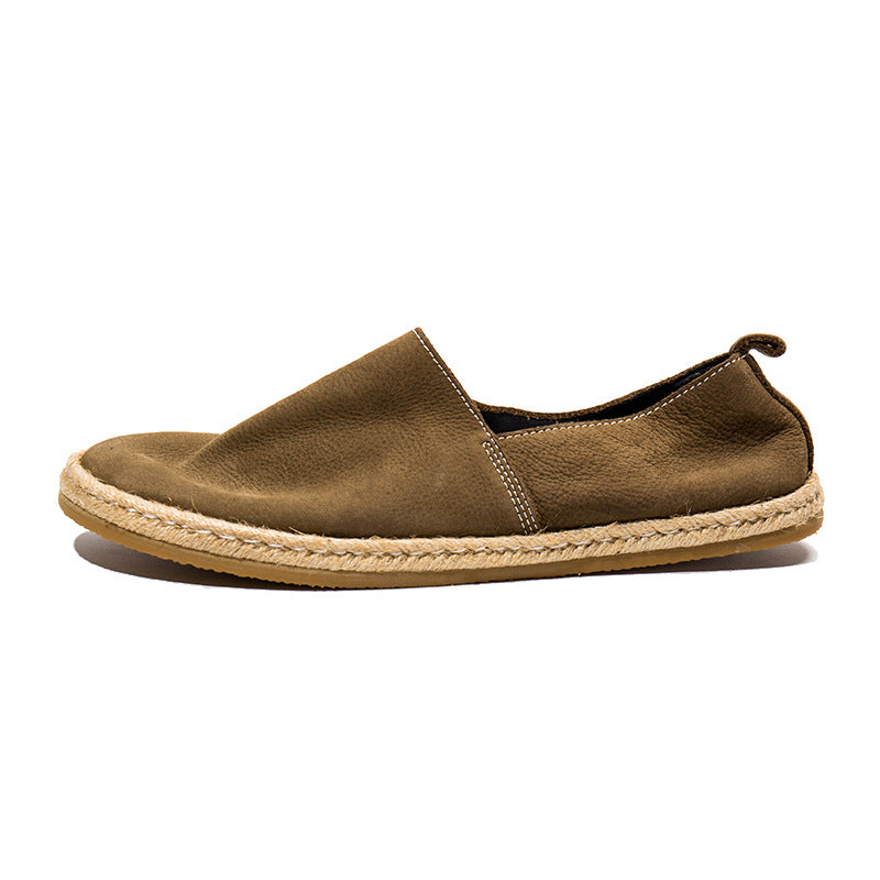 Men's Retail British Top Layer Cowhide Slip-on Loafers