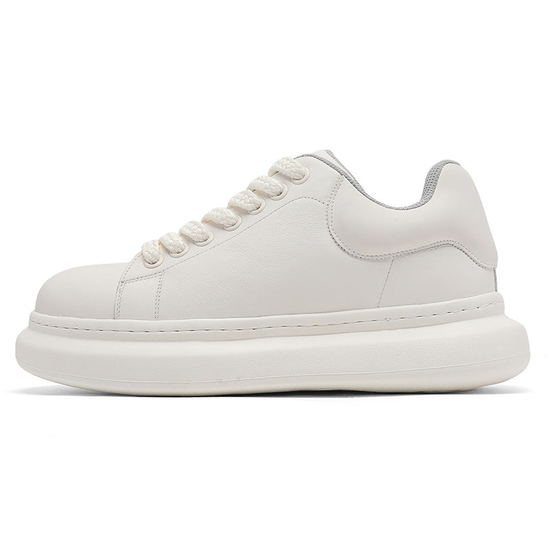 Men's Simple Solid Color Hight Increasing Board Sneakers