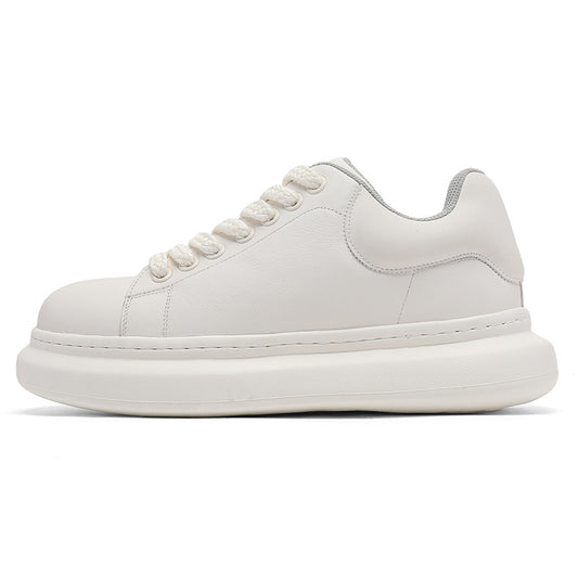 Men's Simple Solid Color Hight Increasing Board Sneakers