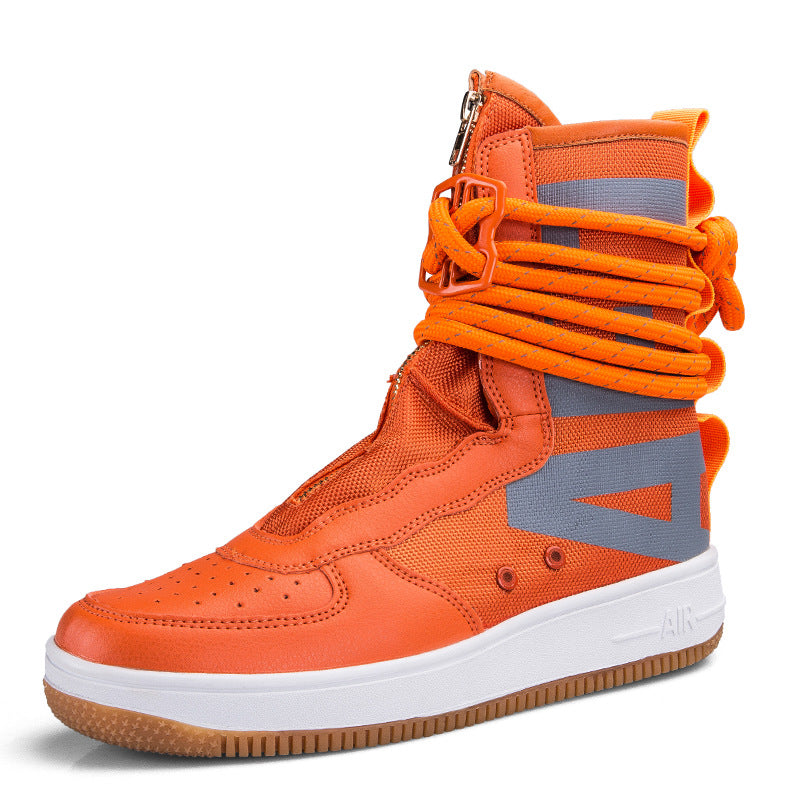 Men's Plus Size Lovers Zipper Board Fashion Sneakers