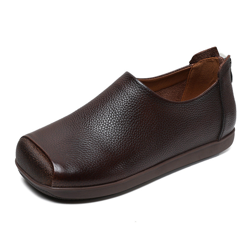 Handmade Genuine Early Autumn Soft Bottom Surface Vintage Low-cut Casual Shoes