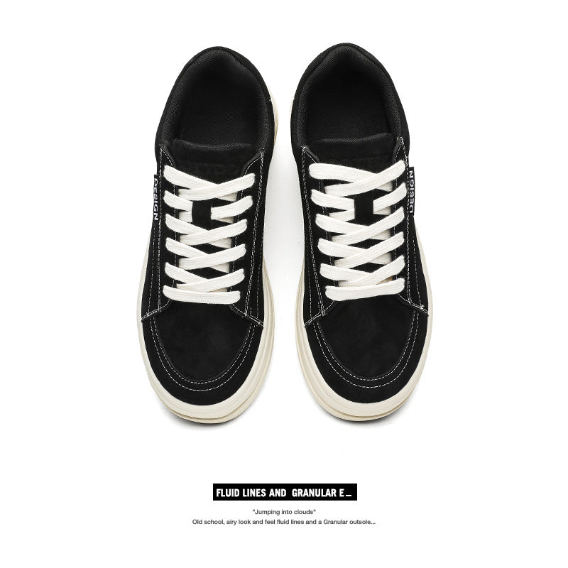 Men's White Retro Versatile Sports Big Head Sneakers